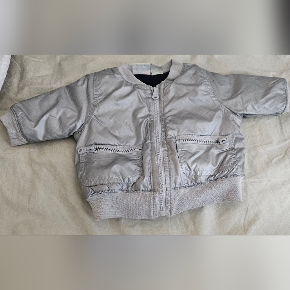 Hooray By CYNTHIA ROWLEY Vintage Silver Baby Jacket 0-3 Months